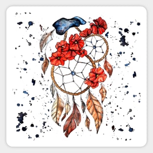 Dreamcatcher with poppies Magnet